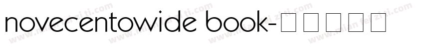 novecentowide book字体转换
